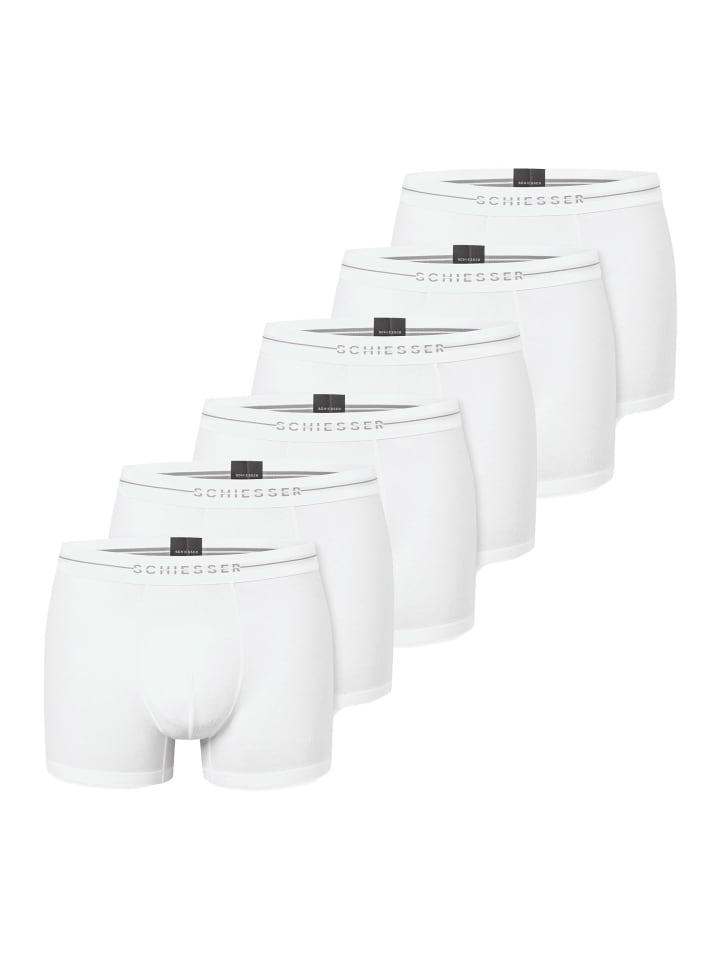 

Schiesser Ретро шорты/брюки из хлопка Flex белого цвета