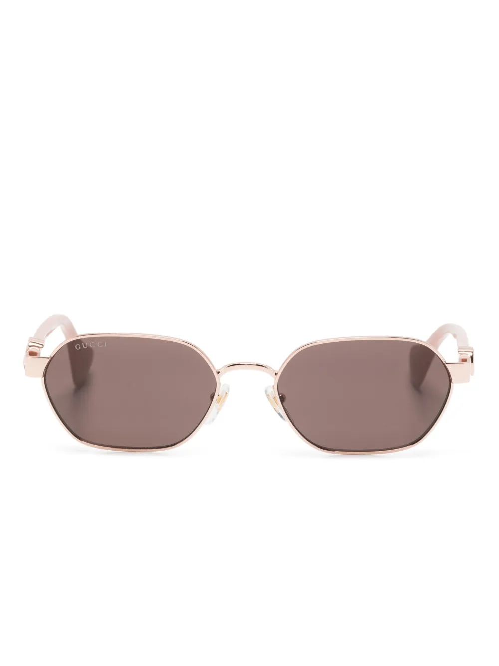 

Солнцезащитные очки в овальной оправе Gucci Eyewear, золотой