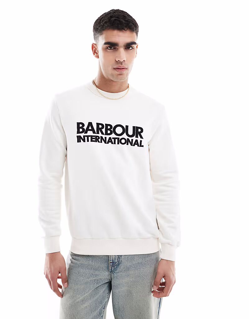 

Толстовка Barbour International Jason с круглым вырезом, цвет «шепот» белый