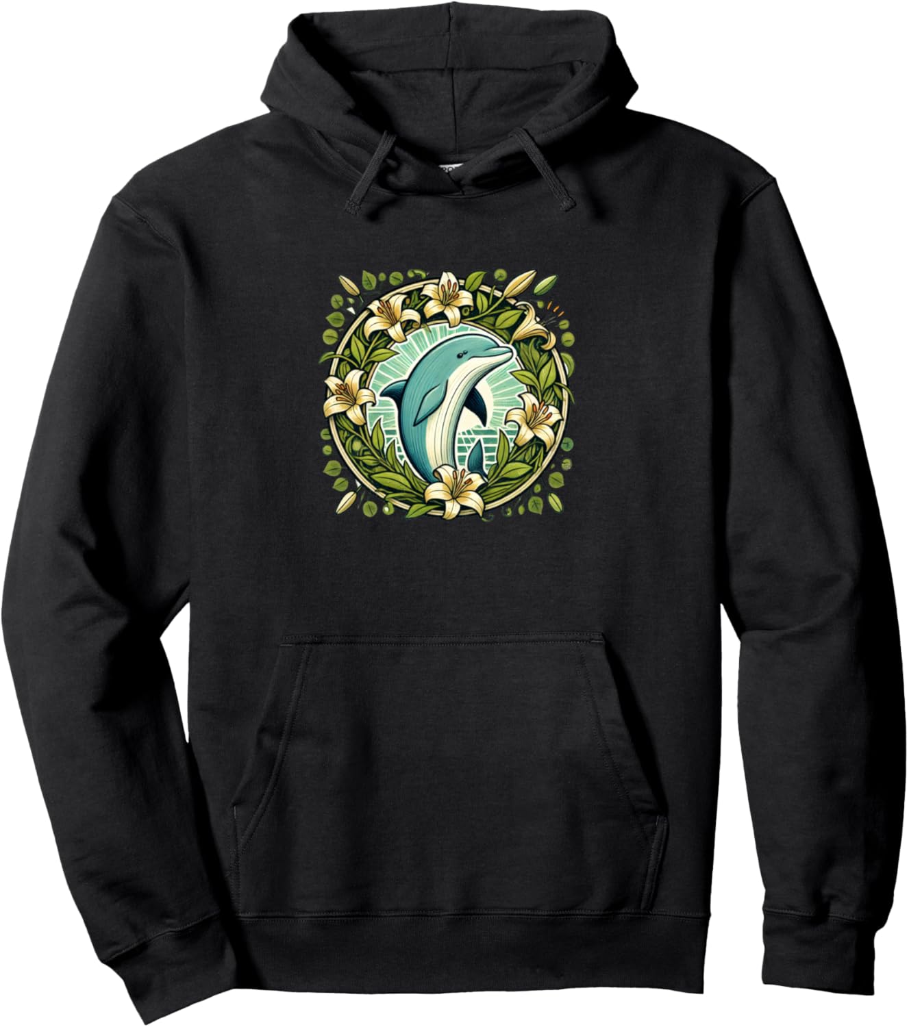 

Толстовка с изображением дельфина и морского существа Ocean Dolphin Snugg, черный