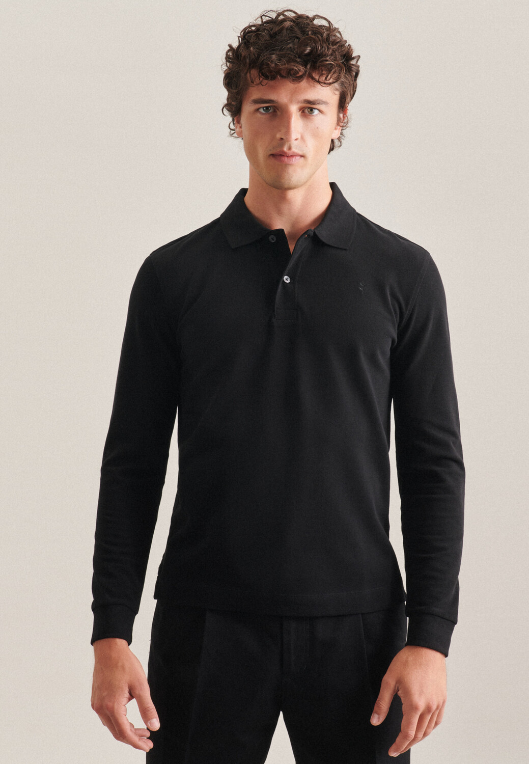 

Поло Seidensticker Polo Shirt Slim, черный