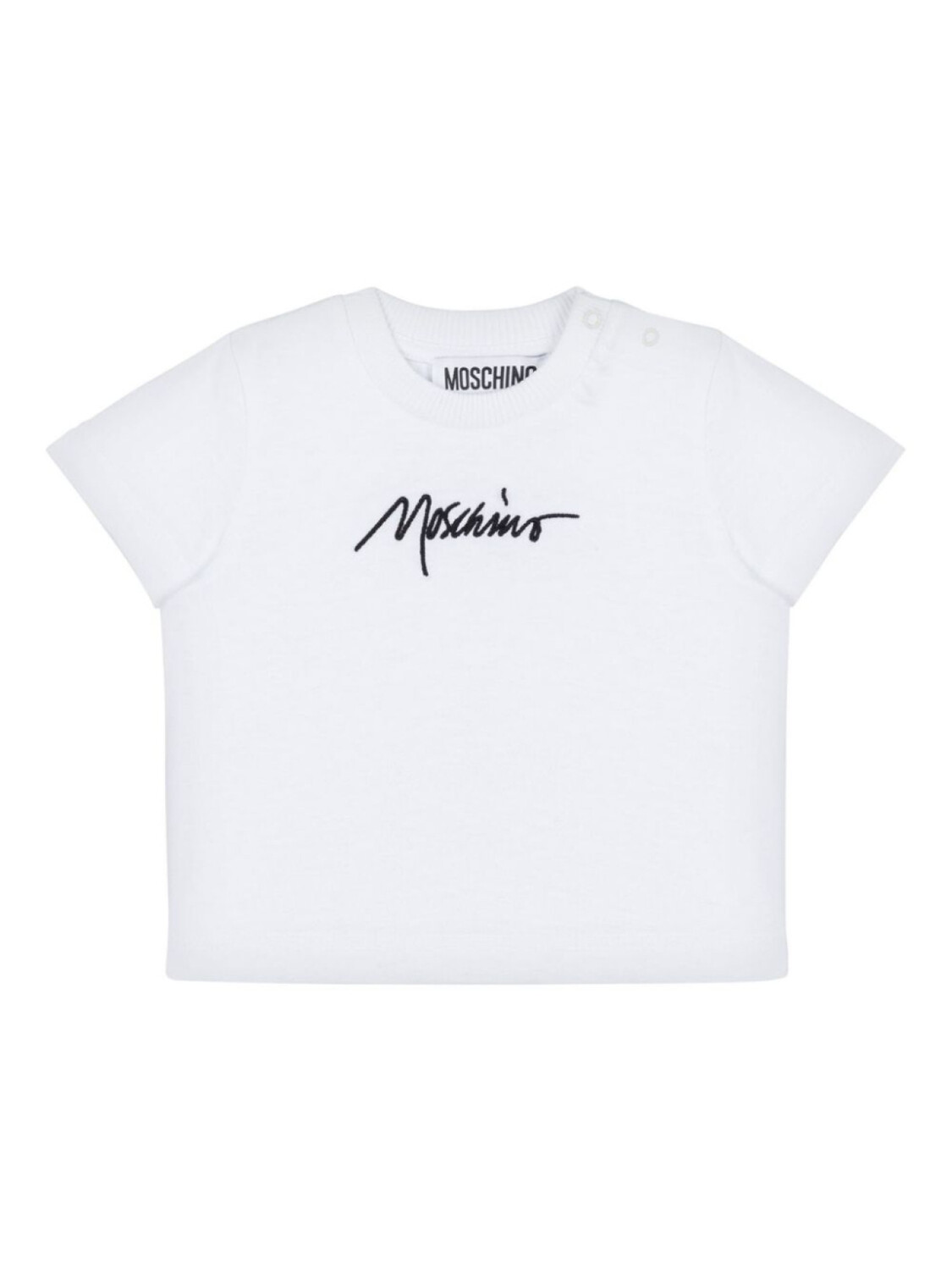 

Moschino Kids футболка с вышитым логотипом, белый