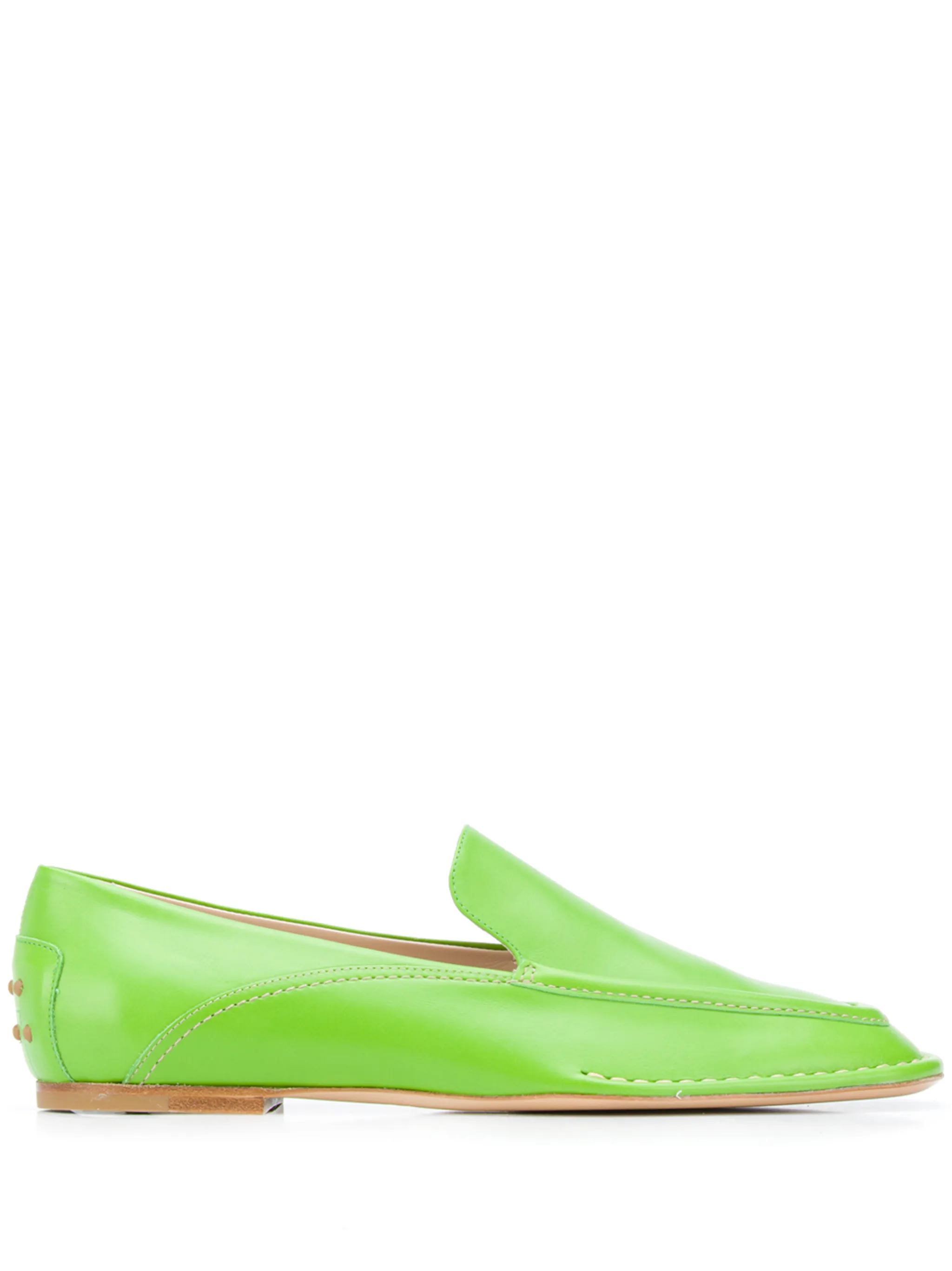 Лоферы из зернистой кожи Tod'S, зеленый