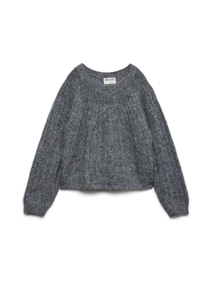 

Vero Moda Вязаный свитер средне-серого меланжевого цвета