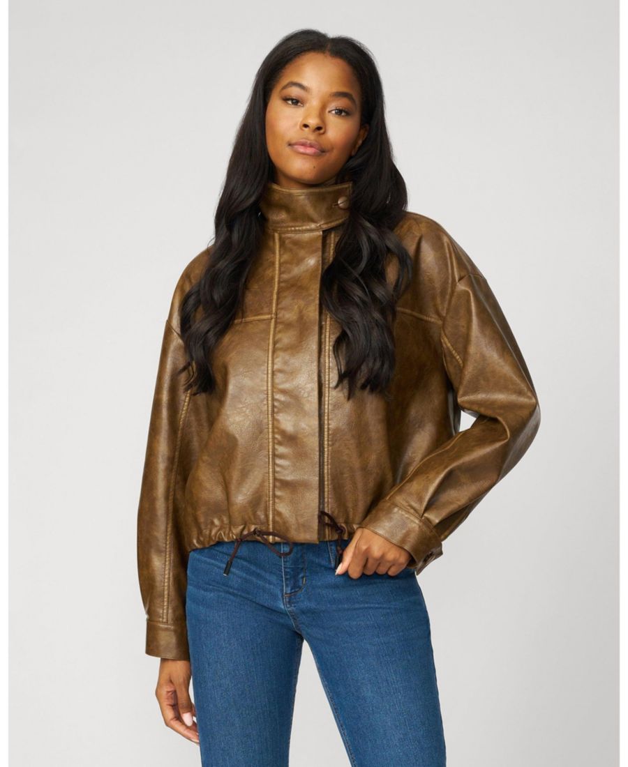 

Женская куртка-бомбер из искусственной кожи без жесткой конструкции Cable & Gauge, Brown