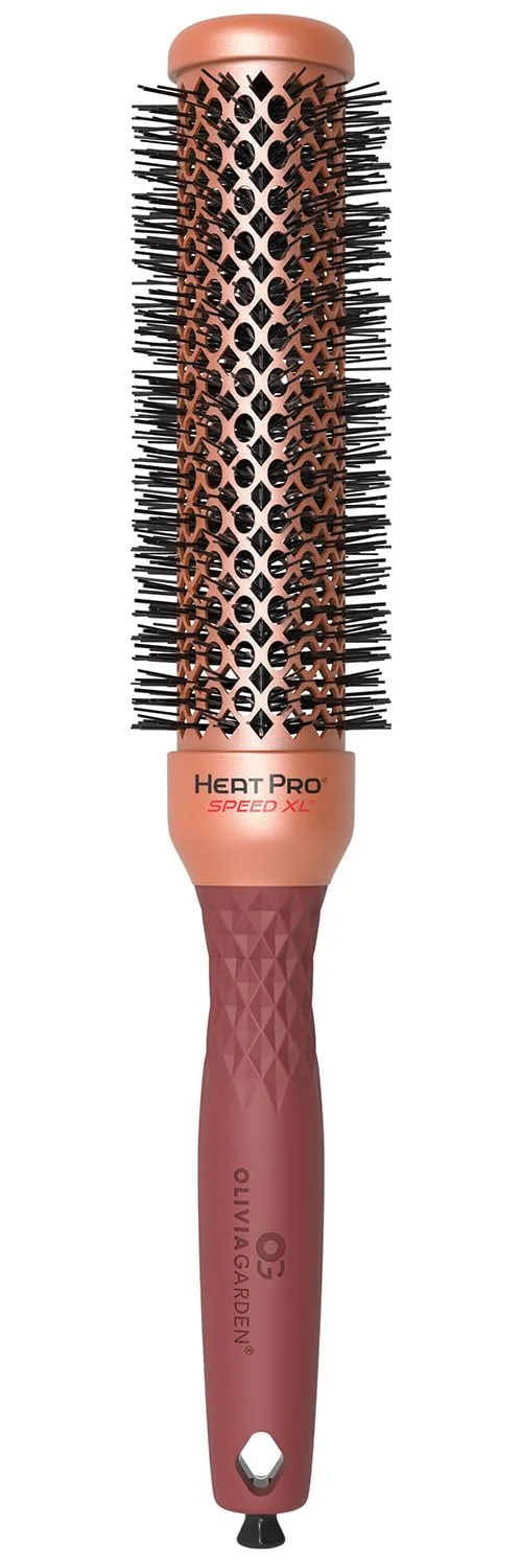 Термощетка Olivia Garden HeatPro Speed XL - удлиненная круглая термощетка для волос - не электрическая - профессиональная керамическая щетка для укладки нормальных и густых волос 3,2 см