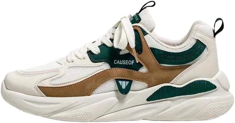 

Мужские кроссовки в стиле ретро с цветовыми блоками- мягкая амортизирующая стелька, резиновая подошва с высоким сцеплением, надежная шнуровка- массивный дизайн для городских прогулок и повседневной носки Clolinde, зеленый