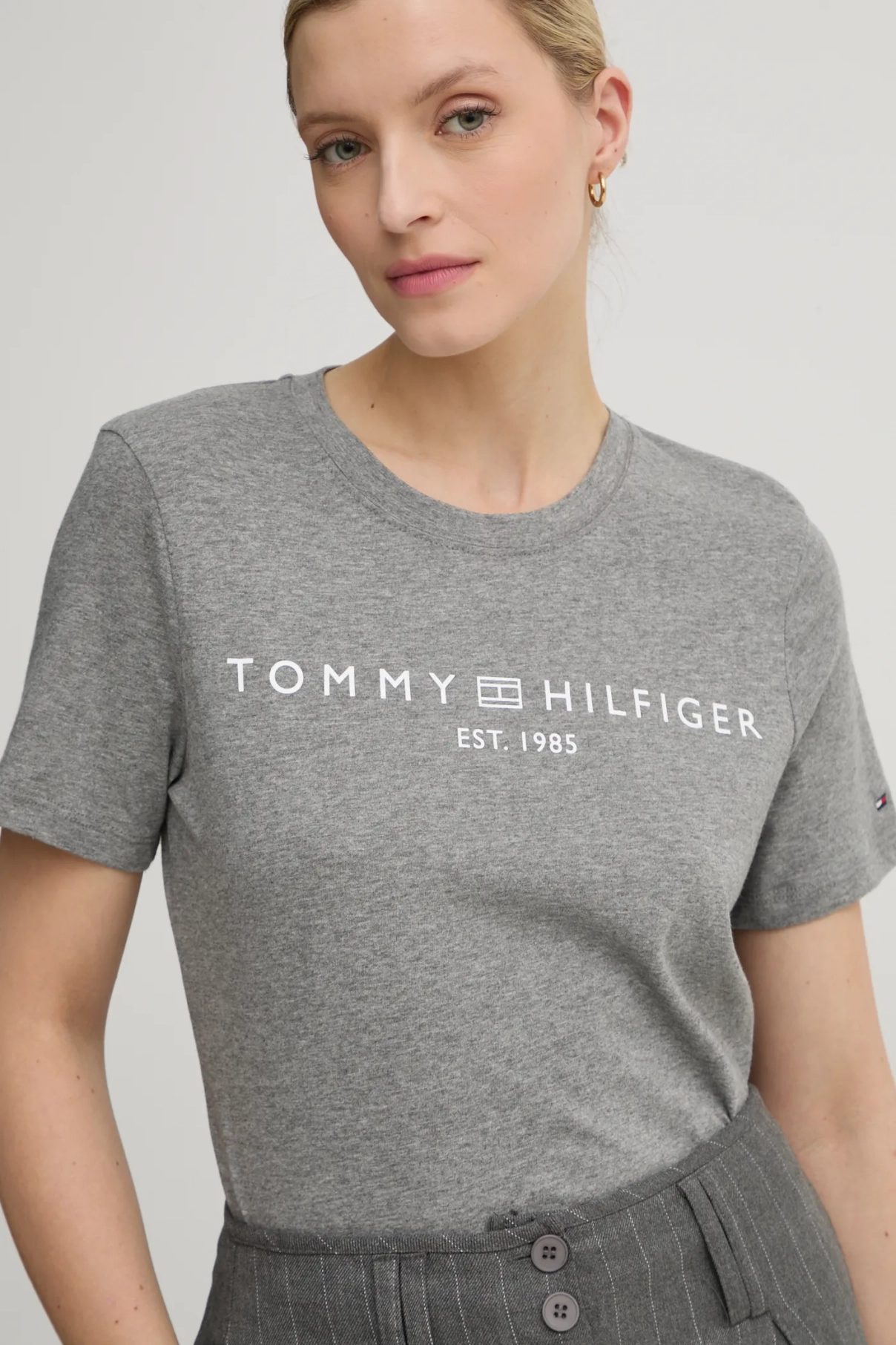 

Хлопковая футболка Tommy Hilfiger, серый