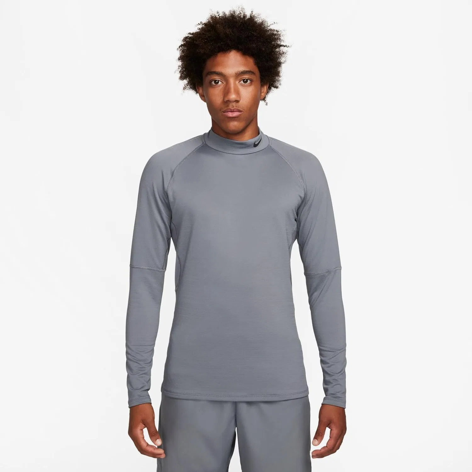 Мужская спортивная футболка Nike Pro Slim-Fit Dri-FIT с высоким воротником и длинными рукавами — фото 2