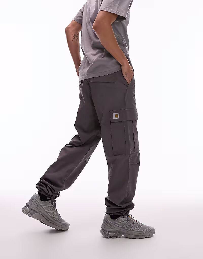 

Брюки Carhartt WIP Regular Cargo серого цвета