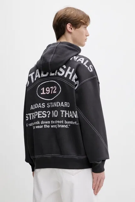 Худи модель Adidas Originals, серый — фото 3