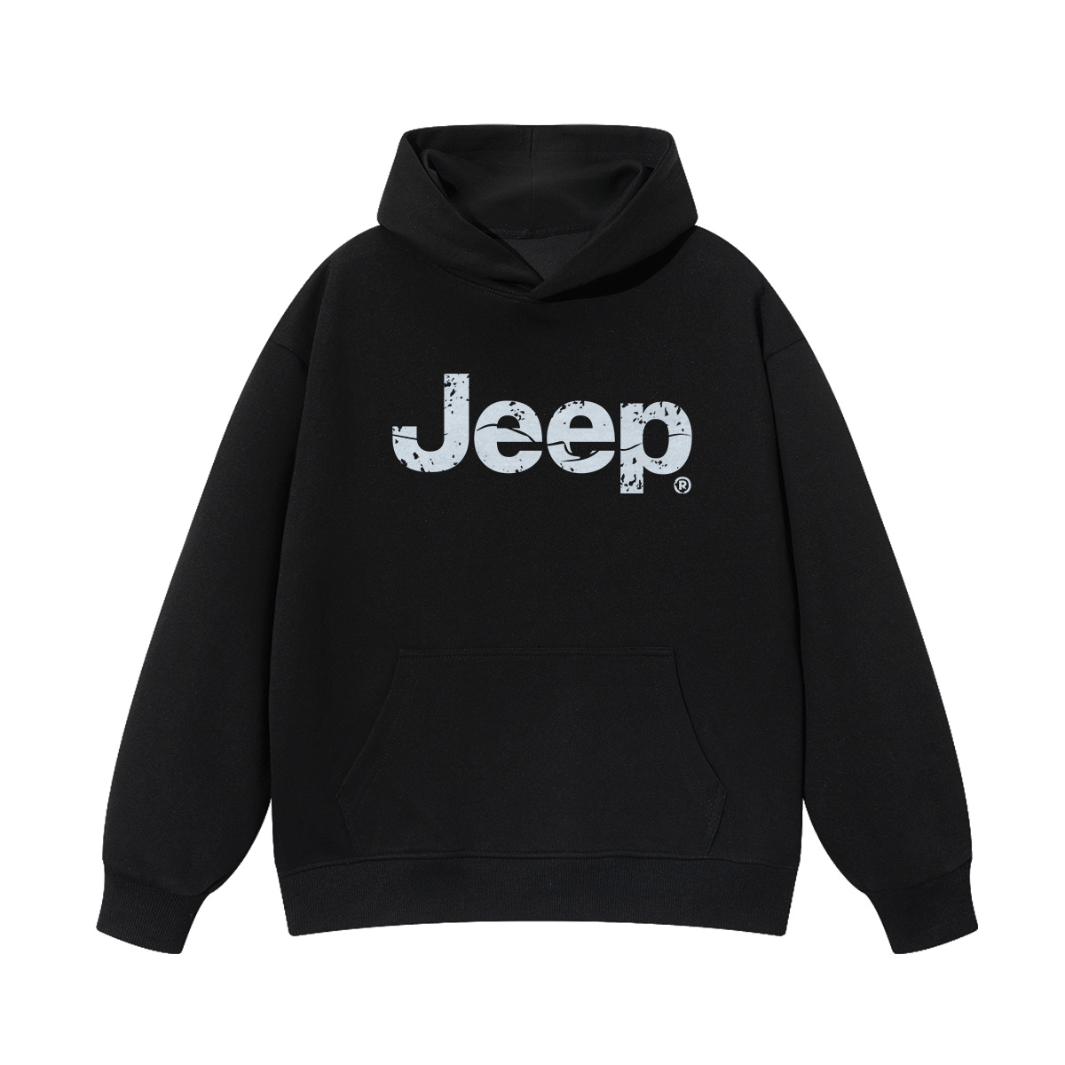 Толстовка с капюшоном утепленная для школьников Jeep, new year красный fleece-lined — фото 3