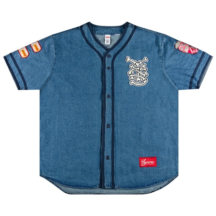 

Джерси Supreme Patches Denim Baseball 'Denim', синий