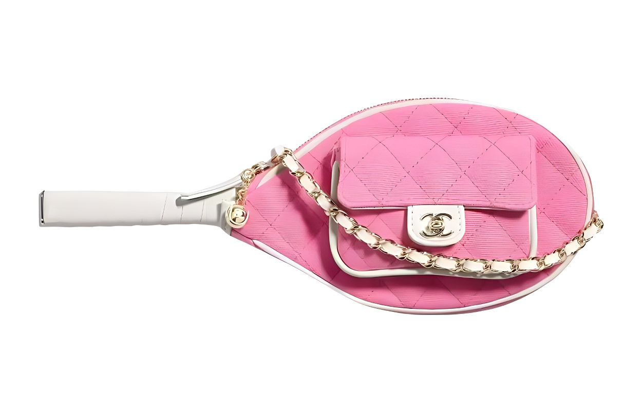 

CHANEL Ранневесенняя хлопковая канва с телячьей кожей клатч