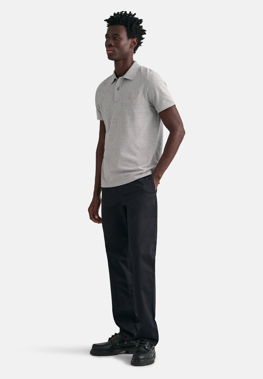 

Рубашка поло TONAL SHIELD GANT, серый