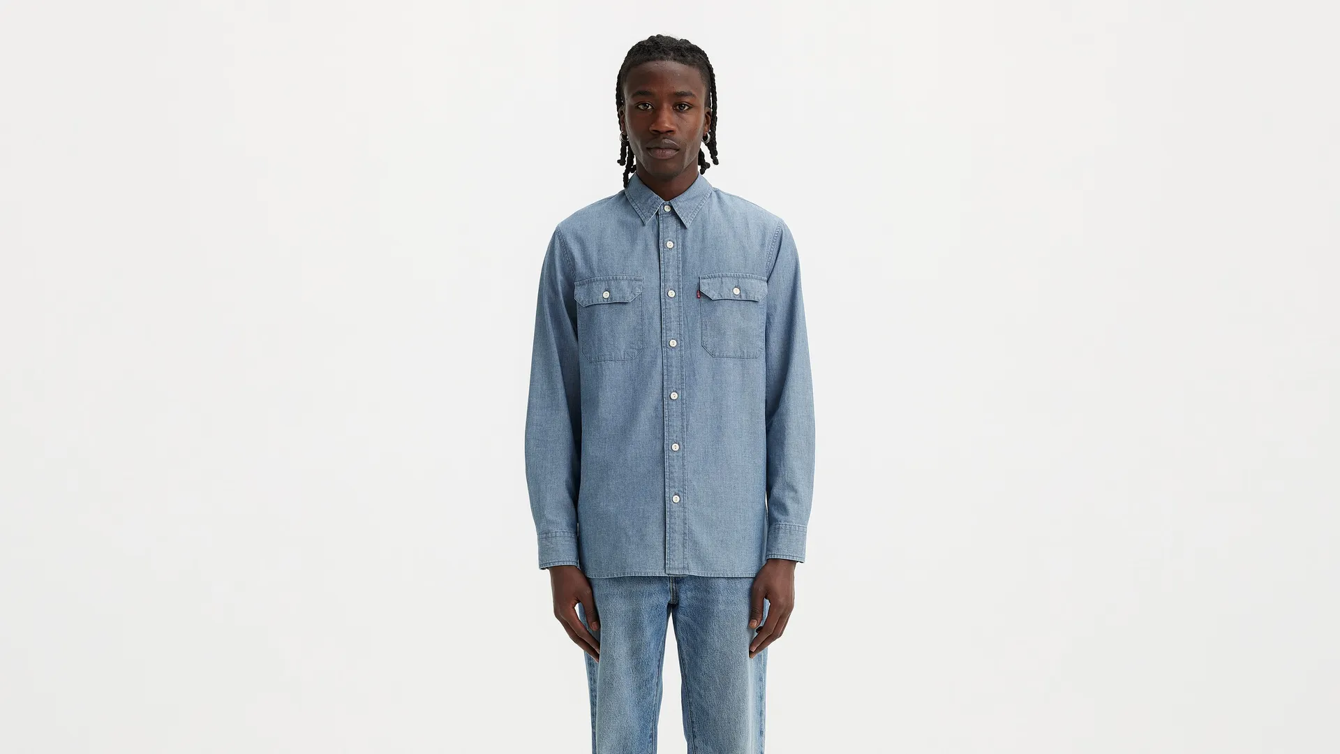 

Классическая рабочая рубашка Levi's, цвет Light Indigo Worn In - Light Wash