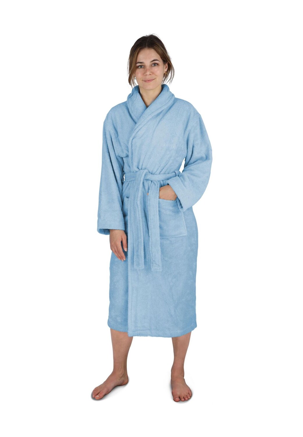 

Женский хлопковый халат normani, светло-синий