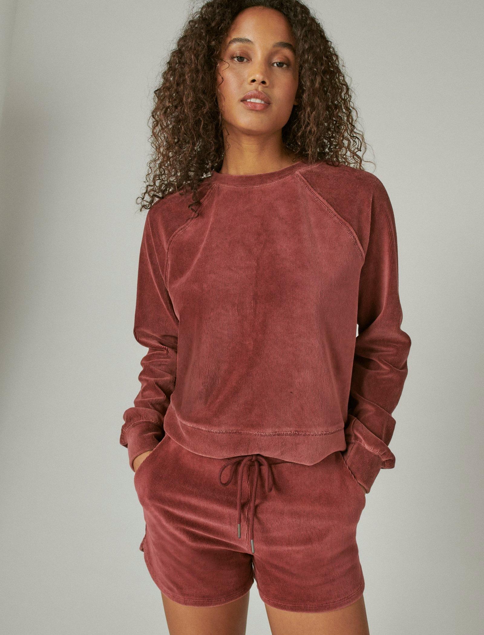 

Женский велюровый свитер Lucky Brand в рубчик, светло-фиолетовый