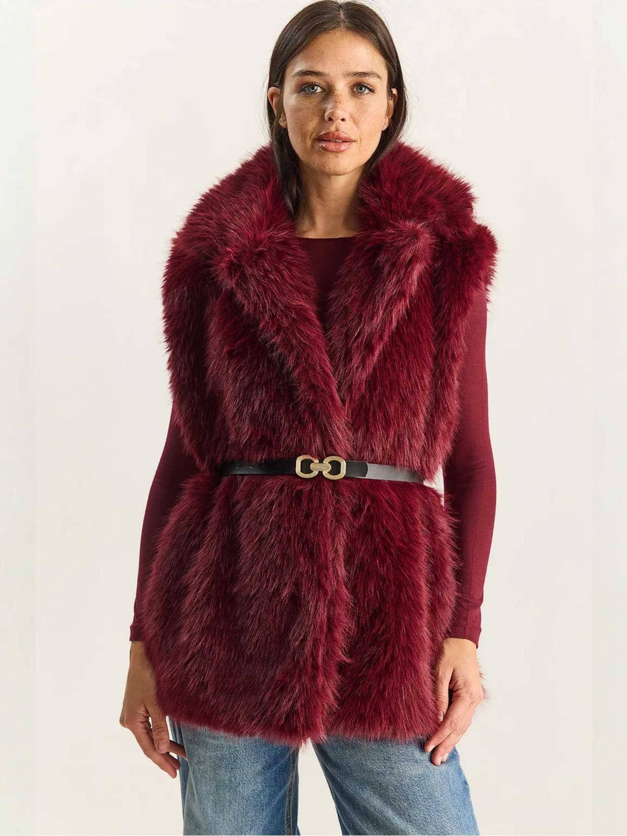 

Bianco Lucci Жилет в цвете Бургунди