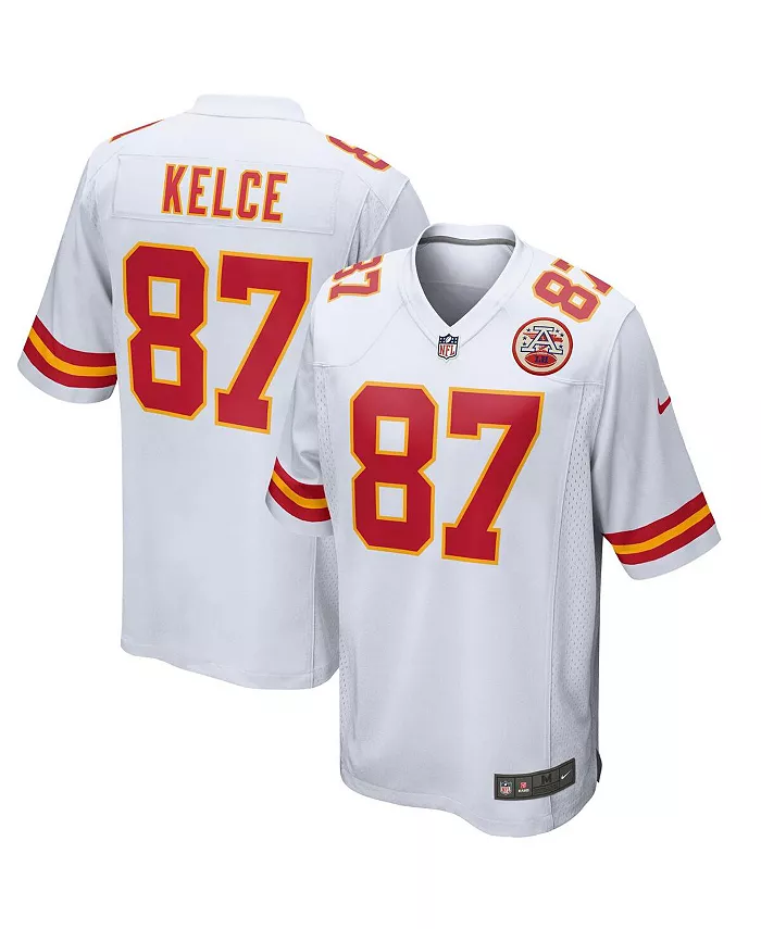 

Мужская игровая футболка Travis Kelce Kansas City Chiefs Nike, белый