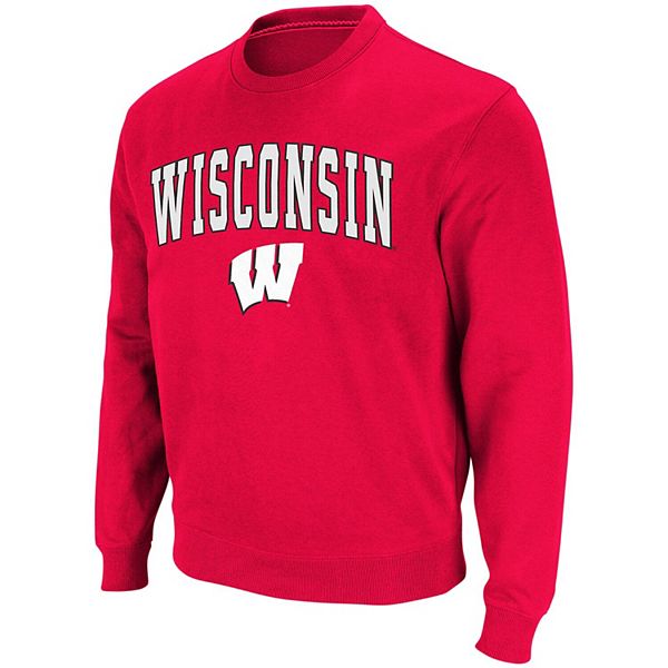 

Мужской красный свитшот wisconsin badgers с аркой и логотипом Colosseum