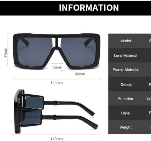 

Модные большие квадратные солнцезащитные очки для женщин, ретро-очки для мужчин с принтом, большие оправы, трендовые солнцезащитные очки для женщин MTZJH, Beige