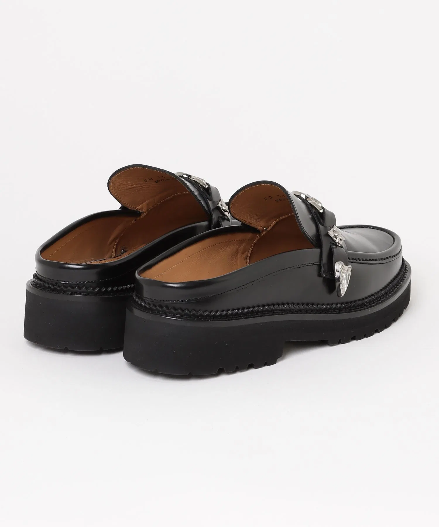 Мужские туфли TOGA VIRILIS BLACK POLID SHOES — фото 2