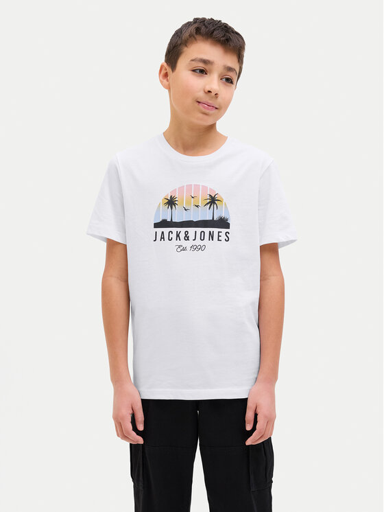 

Футболка обычного кроя Palm 12269922 Jack&Jones Junior, белый