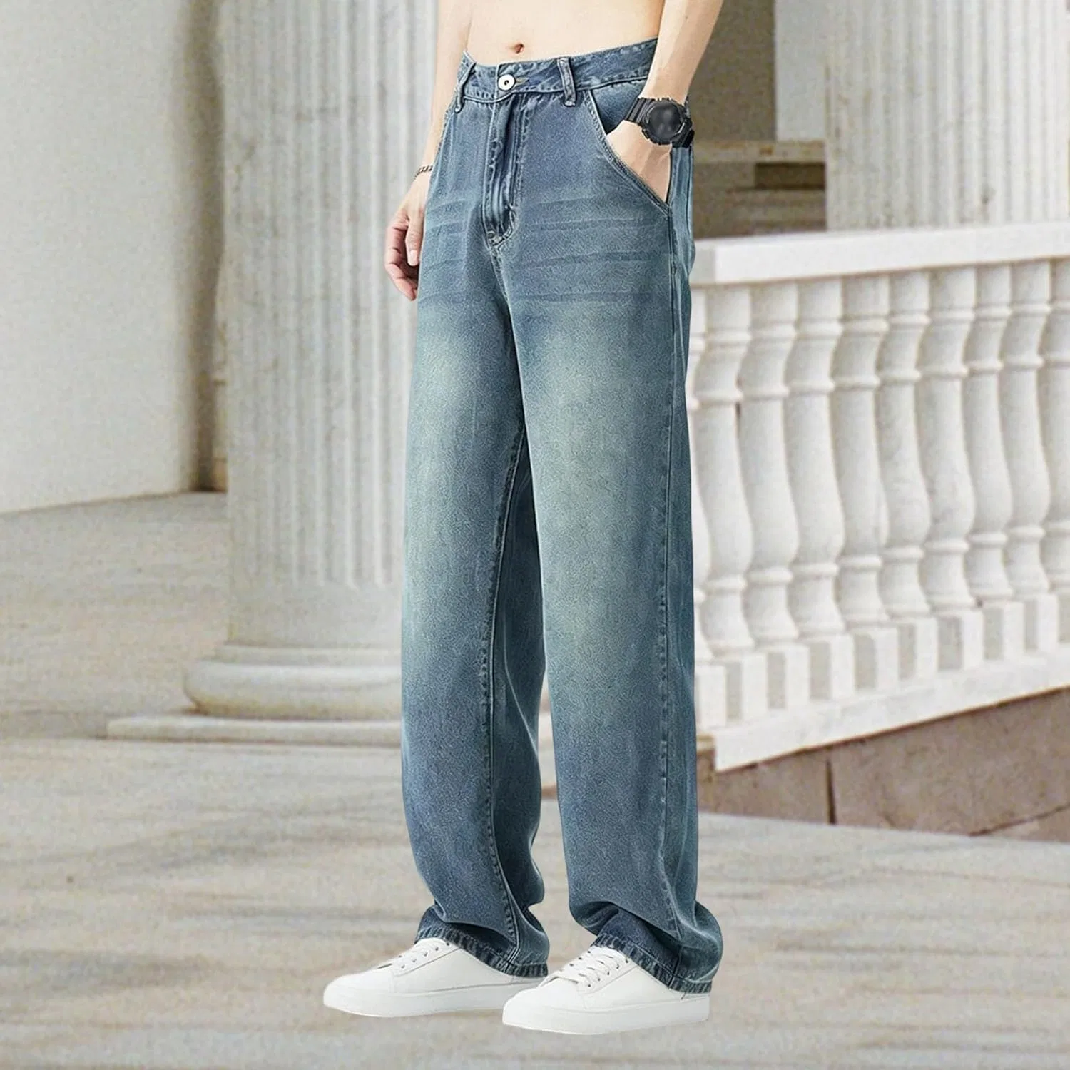 Джинсы Classic Wash, Vintage Blue8 B1 — фото 4