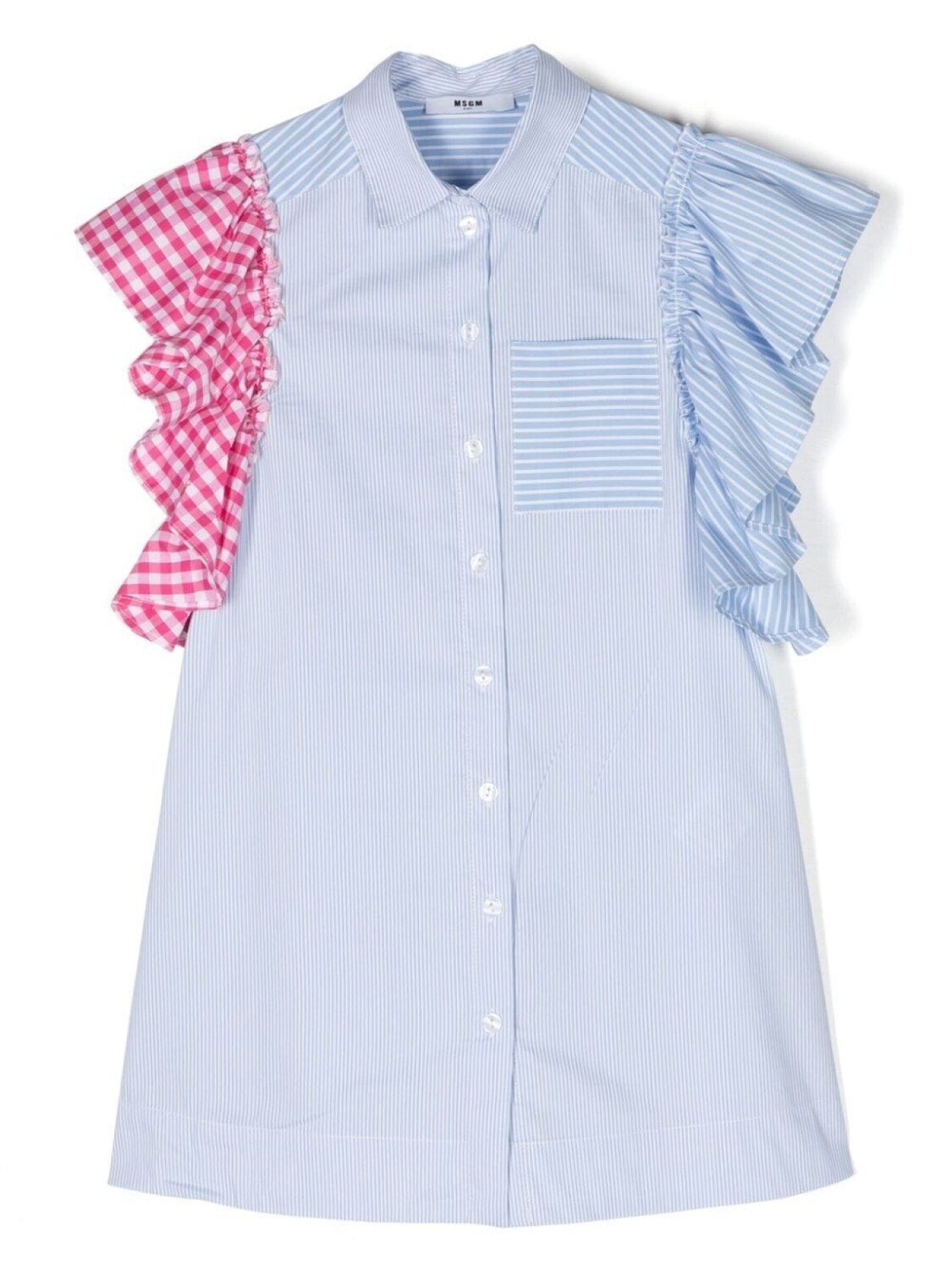

MSGM Kids рубашка в полоску, белый