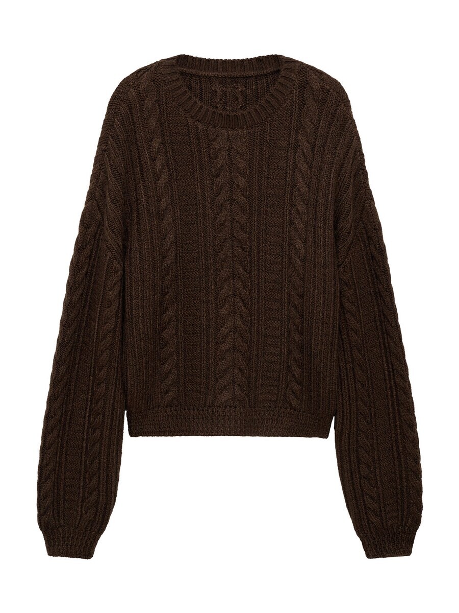 

Базовый свитер MANGO Sweater Tibi, темно-коричневый