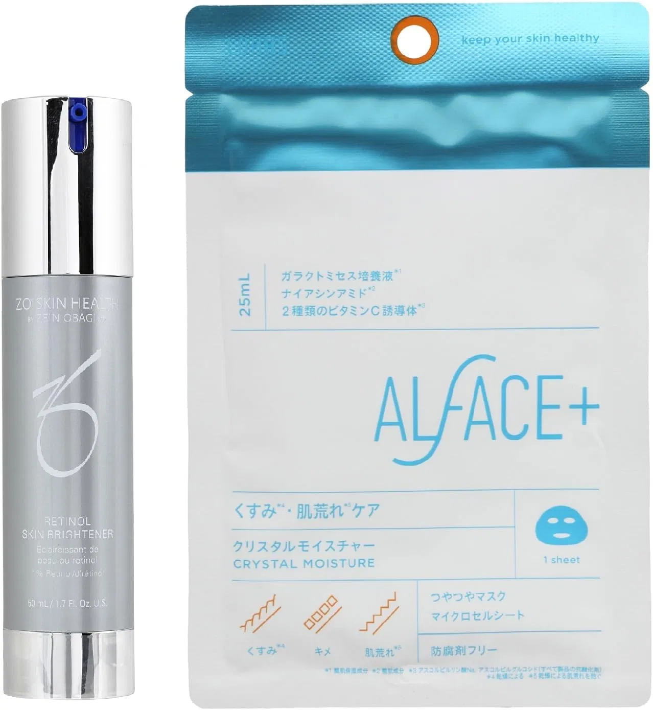 Набор — Для лица с ретинолом ZO Skin Blyserum 1.0 & Orphes Face Mask Crystal Moisture, 50 мл, набор