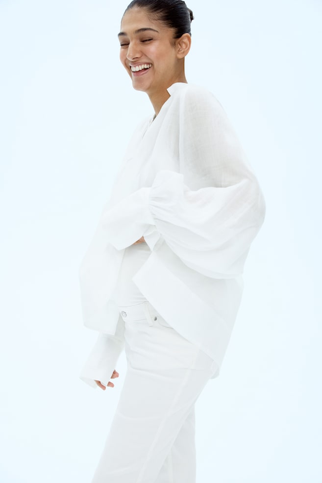 

Джинсы Mama slim по щиколотку H&M, белый