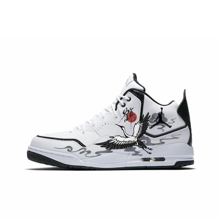 

Jordan Кроссовки баскетбольные Courtside 23 Wear-Resistant Mid-Top Vintage мужские Black White