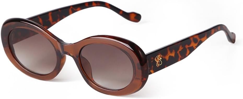 

Солнцезащитные очки LVTFCO Trendy в черепаховой оправе, черные, овальные, с градиентными коричневыми линзами, круглые, женские и мужские, с защитой от УФ-излучения UV400, C2