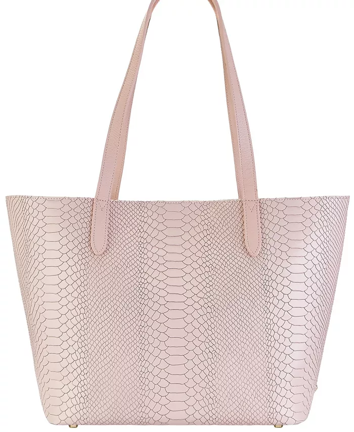 

Сумка-тоут Teddie из кожи GiGi New York, коричневый/бежевый