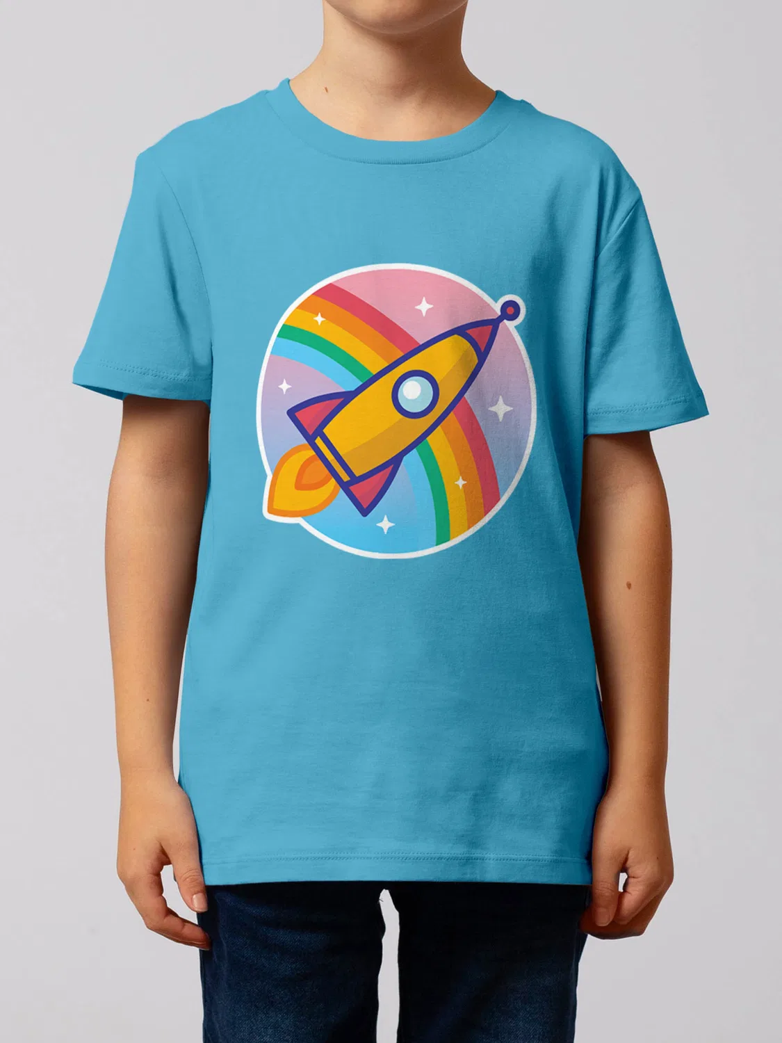 Футболка 'Cartoon Rakete' Watabout.Kids, Aqua — фото 2