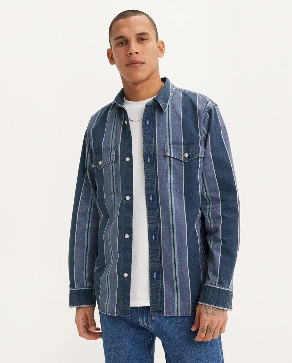 

Мужская джинсовая рубашка свободного кроя с длинными рукавами Levi's, синий