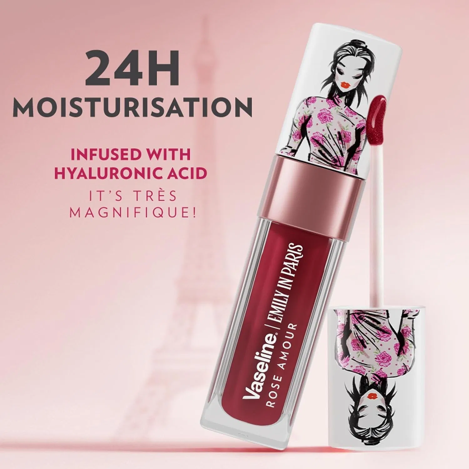 Масло для губ Vaseline x Emily in Paris Rose Amour, 4 г Vaseline, Rose Amour — фото 3