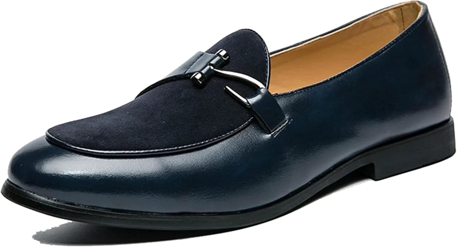 

Весенне-осенний повседневный кожаный комплект, формальные мужские вечерние туфли для вождения Generic, синий