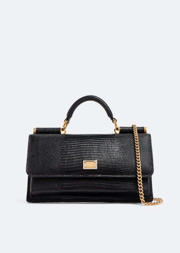 

Сумка Dolce&Gabbana Iguana-Print Mini, черный