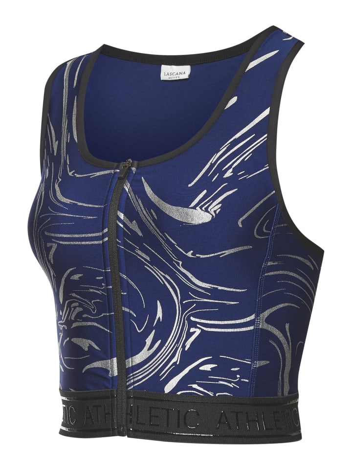

Функциональный топ LASCANA ACTIVE, цвет blau, silber