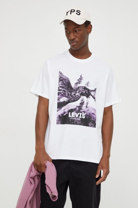 

Хлопковая футболка Levi's, бежевый