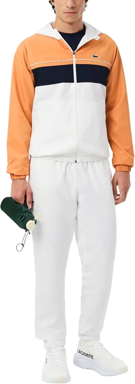 Спортивный костюм Lacoste Diamond Taffeta, белый/розовый/темно-синий — фото 4