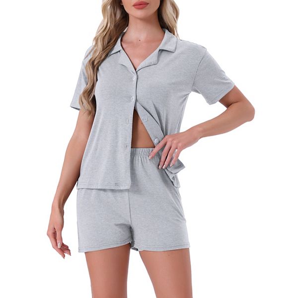 

Женская пижама с коротким рукавом и шортами Inspire Chic, Gray