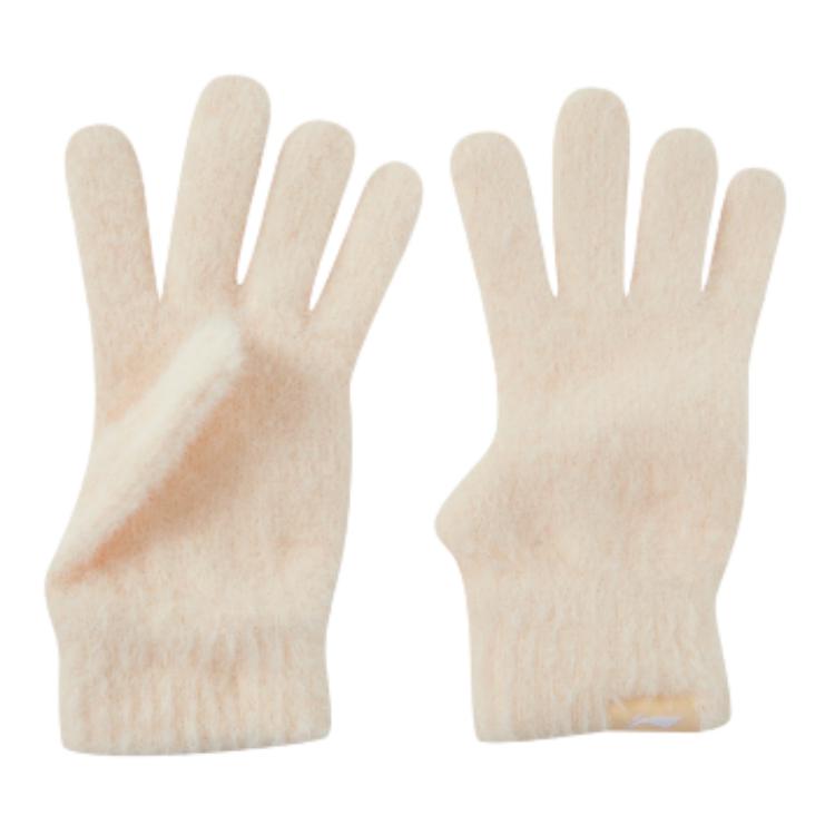 

LINING Полиэстеровые трикотажные перчатки унисекс абрикосово-зеленые, Apricot