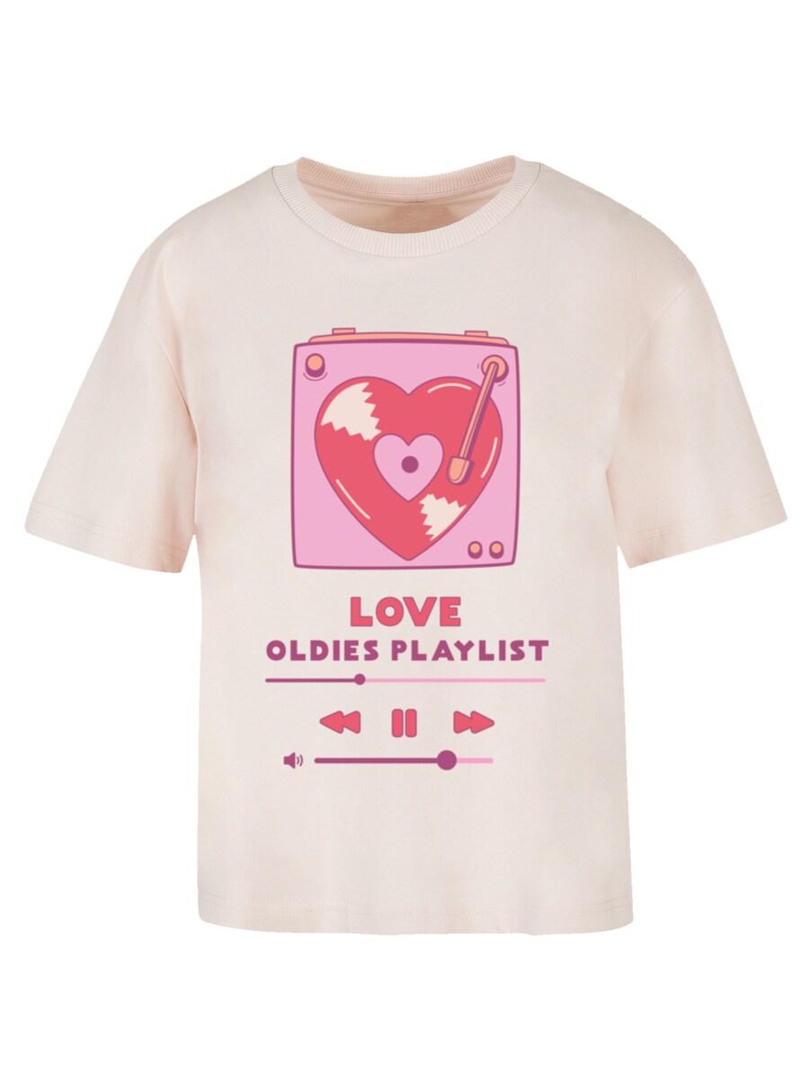 

Футболка F4NT4STIC Love Oldies Playlist Valentinstag, Rose/Pastel pink