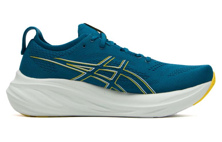 Gel Nimbus 26 Evening Teal Light Mustard Asics, Сине-зеленый/Желтый — фото 2