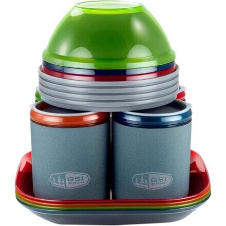 

Столовый набор Infinity Deluxe — для 4 человек GSI Outdoors, цвет Multicolor