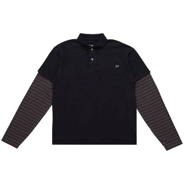 

Футболка ERL Double Sleeve Polo T-Shirt 'Black', черный